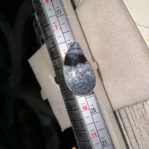 925 dendritic opal ring